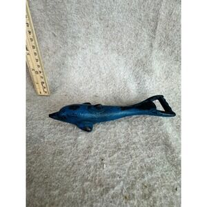 Vintage Cast Iron Dolphin Bottle Opener Nautical Beach Bar Kitchen Tool Decor